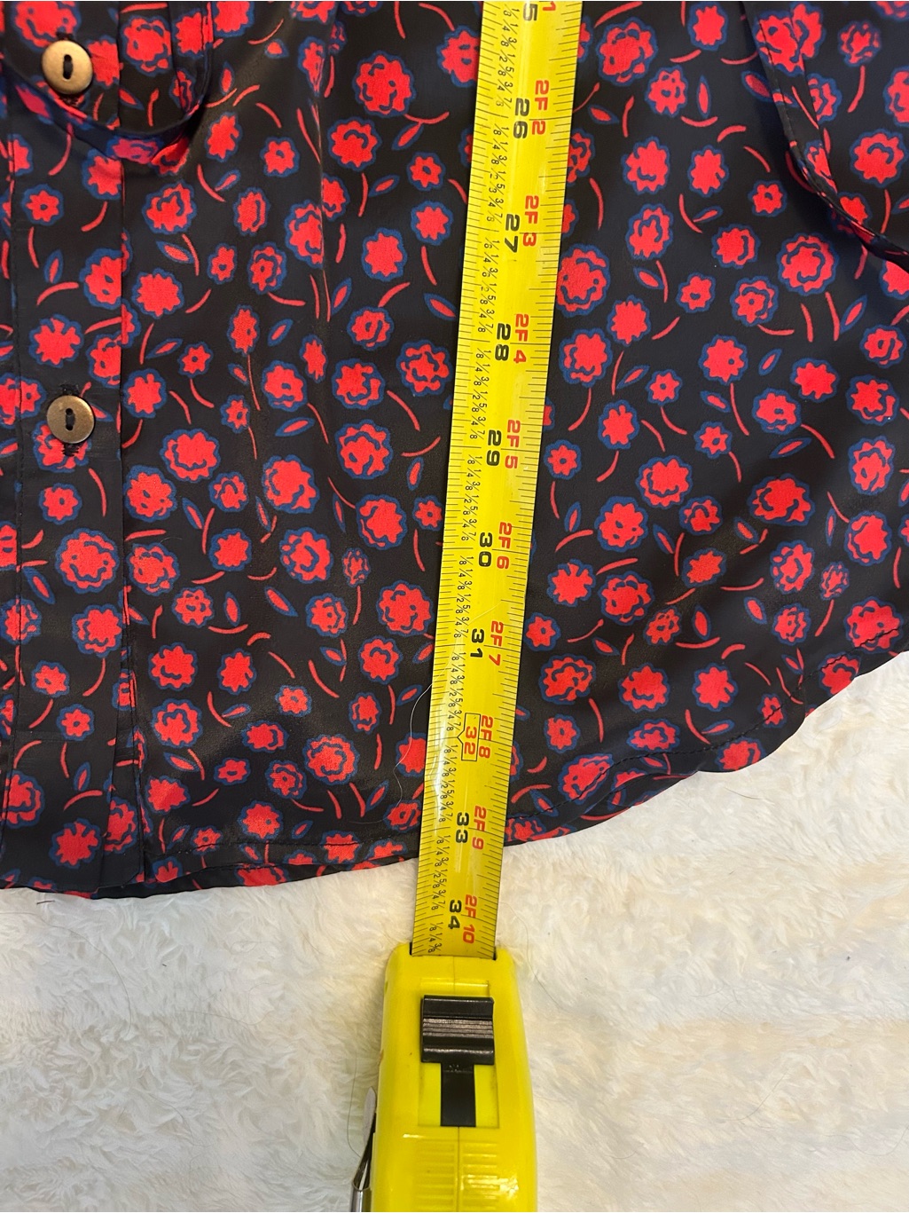 Wantable Floral Button Front Tie Waist Shirt Dress Size Small Nwt — image 4 of 5